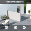 Dorio Aluminium Seitenmarkise – Hellgrau, Ausziehbar, 160x300 Cm – Sicht- Und Windschutz Für Terrasse & Balkon