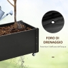 COSTWAY Fioriera In Plastica Da Esterno, 2 Vasi Da Giardino Rialzati Con Gambe Rimovibili Foro Di Drenaggio Letto Da Giardino Rialzato Per Verdure Frutta Erbe 63898175
