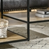 Tavolino Da Salotto HOMCOM Stile Industriale – 2 Ripiani, 40x40x45 Cm, Struttura In Acciaio Nero, Comodino O Tavolino Da Caffè Moderno, Carico 20 Kg