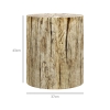 Ball & Cast Tabouret Souche Artificielle Béton - Table D'Appoint Faux Bois Intérieur Extérieur Naturel 37cm