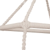 Chaise Hamac Suspendue Outsunny Macramé Multicolore Rayé – Portable Jardin Terrasse Plage 105 Kg Max