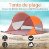 Outsunny Tente De Plage Pop-Up - Protection UV, Imperméable, Tapis Inclus