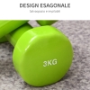 HOMCOM 2 in 1 set di manubri regolabili 20 KG manubrio e bilanciere con tubo di collegamento manubri professionali per l'allenamento della forza e il sollevamento pesi per l'home fitness ferro