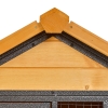 Gabbia Per Conigli PawHut - Legno E Metallo, Con Casetta E Rampa, 122x63x92cm