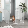 Barrière De Sécurité Modulable PawHut Pour Chiens - 154,5x61 Cm - Blanc - Pliable Et Stable