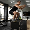 SPORTNOW Box Pliometrica 3 In 1 - Scatola Per Allenamento Salto In Legno, 3 Altezze Regolabili