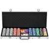 SPORTNOW Pokerkoffer Mit 300 Chips – Komplettes Pokerset Für Texas Hold'em
