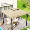 Toit De Remplacement Pour Gazebo 3x4,5 M - Housse Polyester Oxford 800D, Blanc - 12
