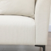 Canapé 2 Places Contemporain HOMCOM - Tissu Aspect Lin Gris Foncé - Piètement Acier Noir - Dimensions 133x73x82 Cm - Charge Max 200 Kg