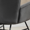 HOMCOM Fauteuil style scandinave dossier haut et accoudoirs, revêtement en polyester effet velours, 67 x 61,5 x 71 cm, bleu | France
