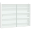 Vitrine Murale HOMCOM 80x60cm - 4 étagères Réglables Pour Figurines Et Collections