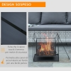 Braciere Da Esterno Portatile Con Effetto Ruggine Antico – 58 X 42 Cm, In Ferro Resistente, Con Attizzatoio E Griglia In Carbonio Inclusi, Per Giardino, Terrazza E Campeggio