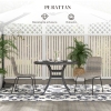 Set 2 Sedie Da Giardino Bohemien HOMCOM - Rattan PE Con Struttura Acciaio, Giallo E Nero, Per Interni Ed Esterni - Foto 11