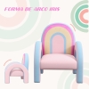 Fauteuil Enfant En Forme De Nuage – Chaise Mini Canapé Velours, Cadre Bois – Pour Enfants 1,5 à 5 Ans, Accoudoirs, Pieds Polypropylène (max 40 Kg) - 12