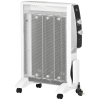 HOMCOM Calefactor Eléctrico 1000W/1500W Radiador de Mica con 2 Niveles de Potencia para 15-18m² 47x26,5x61,5 cm Blanco