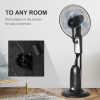 HOMCOM 40W Pedestal Fan With 3 Speeds & Adjustable Tilt - Black, Indoor Use