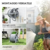 Avvolgitubo Manuale da Muro 50 mt in Acciaio Grigio | Leroy Merlin