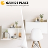 Bureau Mural Suspendu Avec Tablette Rabattable - Gain De Place - Bois, 41x77x51 Cm