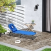 Chaise Longue Pliante Bois D'acacia Avec Coussin – Transat Jardin, Plage, Piscine – Charge 160 Kg, Repose-pieds Réglable – Blanc - 4