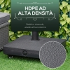 SET 2 PIASTRE BASE PER OMBRELLONE DA GIARDINO RIEMPIBILE CON ACQUA E Sabbia Nero 72801758