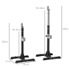 Set Di 2 Rack Porta Bilanciere In Acciaio HOMCOM - Regolabili, Capacità 150kg, Nero