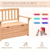 Casaria Cassapanca Contenitore In Legno Di Acacia 120x84 Cm – Panchina Da Giardino Con Vano Portaoggetti, Cuscino E Telo Antipioggia, Portata 320 Kg