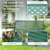 Banc Jardin Outsunny - Banc Extérieur 2 Places Avec Dossier Fleuri