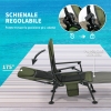 Outsunny Sedia Da Pesca Pieghevole Con Braccioli E Schienale Alto Regolabile, Sedia Da Esterno - 9