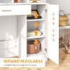 HOMCOM MOBILE TOELETTA con Specchio e Sgabello in Truciolato e MDF Bianco EUR 124,95 - IT