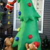 Joiedomi Albero Di Natale Gonfiabile 2,4 M Con Luci Proiettate - Decorazione Per Esterni E Interni