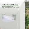 Serre Tunnel Outsunny 6m² (3x2m) - Acier Galvanisé, Bâche PE 140g/m² Anti-UV - 1 Porte + 6 Fenêtres