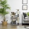 Albero Tiragraffi Per Gatti PawHut - 3 Livelli, Piattaforme, Lettino E Sisal, Rivestimento Peluche - Foto 4