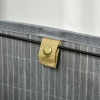 HOMCOM Panier à Linge En Bambou Pliant Avec Couvercle Poignees Et Sac Amovible Pour Salle De Bain 40x30x60 Cm Gris Fonce