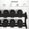 Supporto Manubri 5 Livelli Acciaio Nero 100kg 35x33x66cm Palestra Casa 76615257