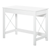 HOMCOM Mesa Escritorio Estilo Moderno Escritorio Fácil de Montar Mesa de Ordenador para Oficina Dormitorio Estudio 105x50x76 cm Blanco
