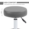 Vinsetto Höhenverstellbarer Drehhocker Mit Rädern – Runder PU-Ledersitz, Bis 110 Kg, Braun