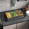 thumbnail image 2 of HOMCOM Electric Food Warmer 5 Tray, 9.2L Buffet Server With Lids, Silver 2 of 3