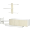 HOMCOM Mueble de Salón para TV con Mesa para Televisor 150x31,5x40 cm y Estante de Pared 95,5x16x60 cm Natural