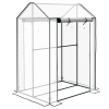 Serra Freddo In Legno E Policarbonato Outsunny - 90x80x58 Cm, Tetto Apribile, Per Proteggere Piante