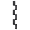 HOMCOM Moderna Libreria da Parete con Mensole in Legno MDF 12 x 12 x 120cm Nero