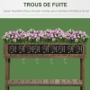 Outsunny Jardinière Sur Pieds Carrée Avec Treillis Et Étagère - Potager Surélevé Bois Naturel 88 X 37 X 137 Cm Pour Fleurs Et Légumes