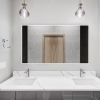 kleankin Specchio Bagno Rotondo con Luce LED 60cm, 3 Colori Luce, 3000-6500K, Interruttori Touch, Specchio da Parete Antideflagrante con Luminosità Regolabile, Funzione Memoria, Antiappannamento
