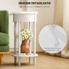 HOMCOM Set 2 Comodini Piccoli in Stile Boho con 2 Cassetti 40x40x56cm
