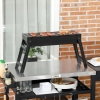Barbecue A Carbonella Outsunny Portatile Con Ruote E Termometro - Per Giardino E Feste - 3