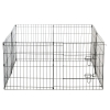 Box Per Cani PawHut Con 4 Pannelli | 109x74x71 Cm, Grigio, Vassoio Rimovibile - Foto 14