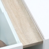 HOMCOM Tavolino A Forma Di S 3 Ripiani, Stretto, In MDF, Finitura Legno Naturale, 90x30x61 Cm, Per Soggiorno E Camera Da Letto