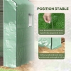 Outsunny Serre De Jardin Avec étagères 4 Niveaux, Serre De Balcon, Bâche Renforcée PVC, Châssis