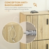 HOMCOM Meuble à Chaussures 3 Abattants – Capacité 18 Paires – Armoire Étroite 63 X 24 X 117 Cm Noyer Foncé – Entrée, Couloir, Petit Espace