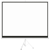 HOMCOM Tela de Projeção Manual com Suporte 120 Polegadas Formato 4:3 com Altura Ajustável 244x183 cm Branco