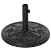 Outsunny Soporte para Parasol Redondo de HDPE y Cemento Peso 13 kg para Poste de Paraguas de Ø35/38/48 mm Ø48x34 cm Negro
